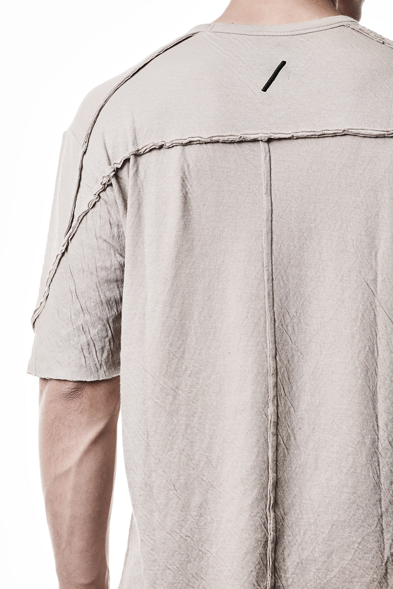 STONE CRASHED BONDED COTTON TEE