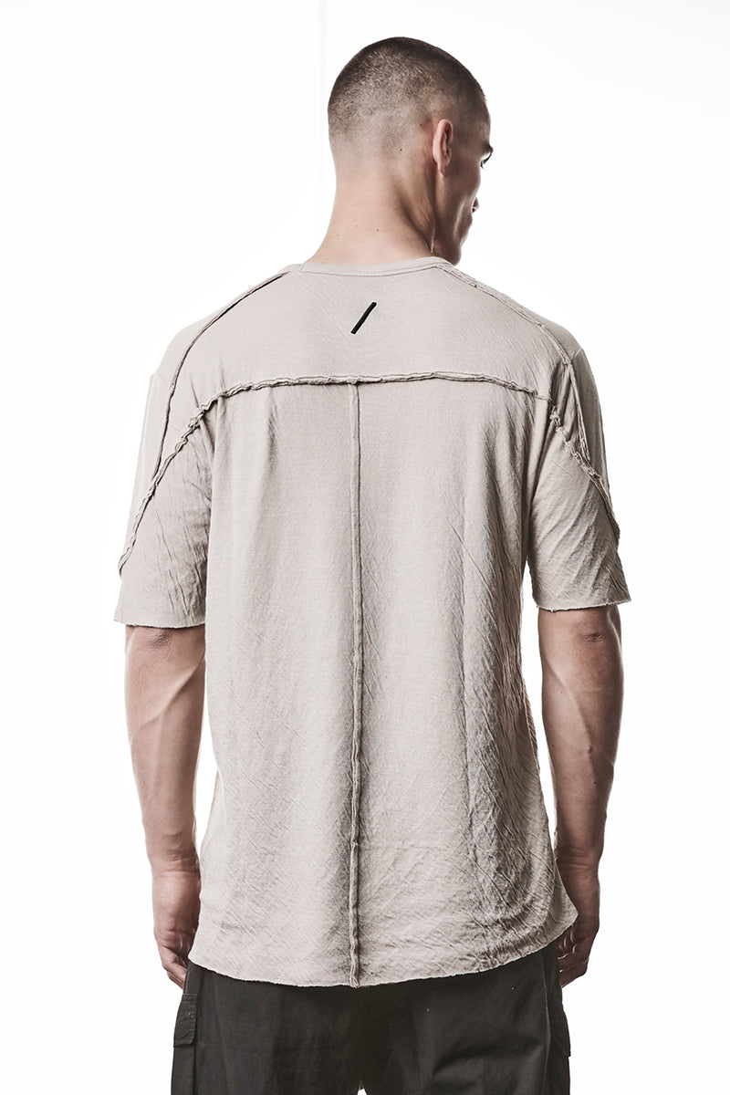 STONE CRASHED BONDED COTTON TEE