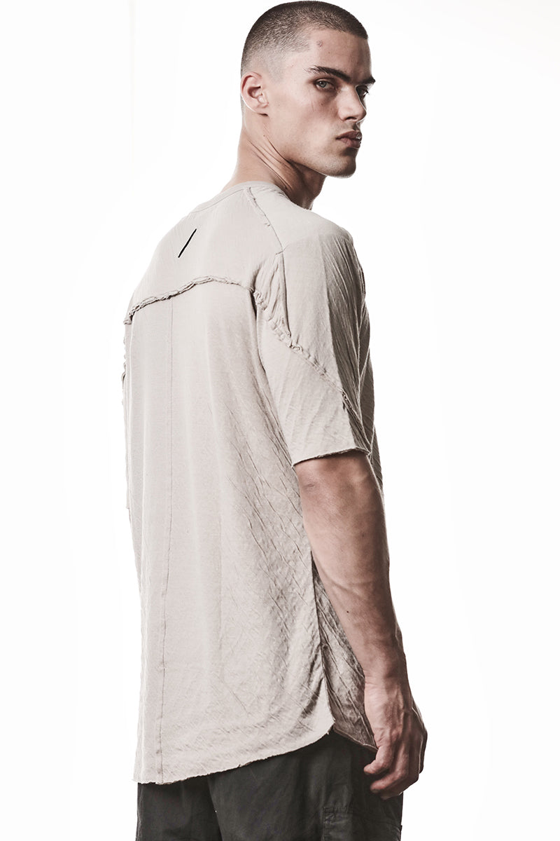 STONE CRASHED BONDED COTTON TEE
