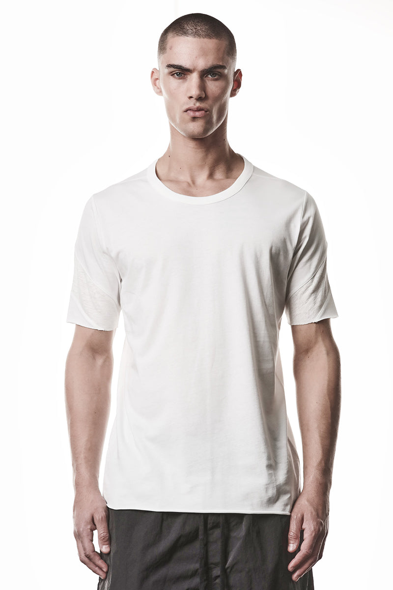 OFF WHITE BACK LINEN INSERTS TEE