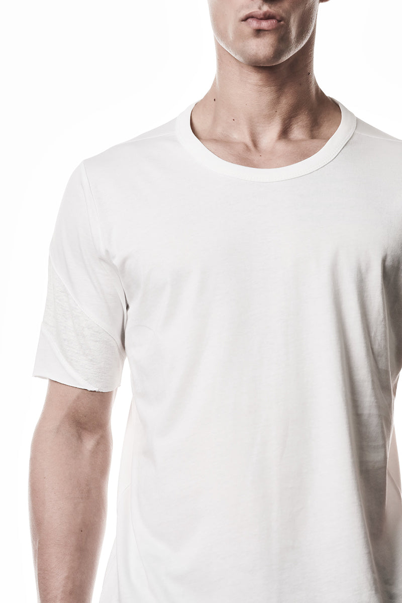 OFF WHITE BACK LINEN INSERTS TEE