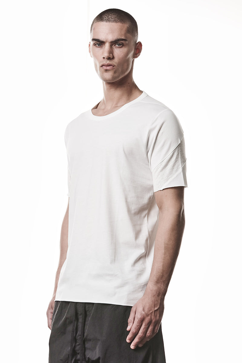 OFF WHITE BACK LINEN INSERTS TEE