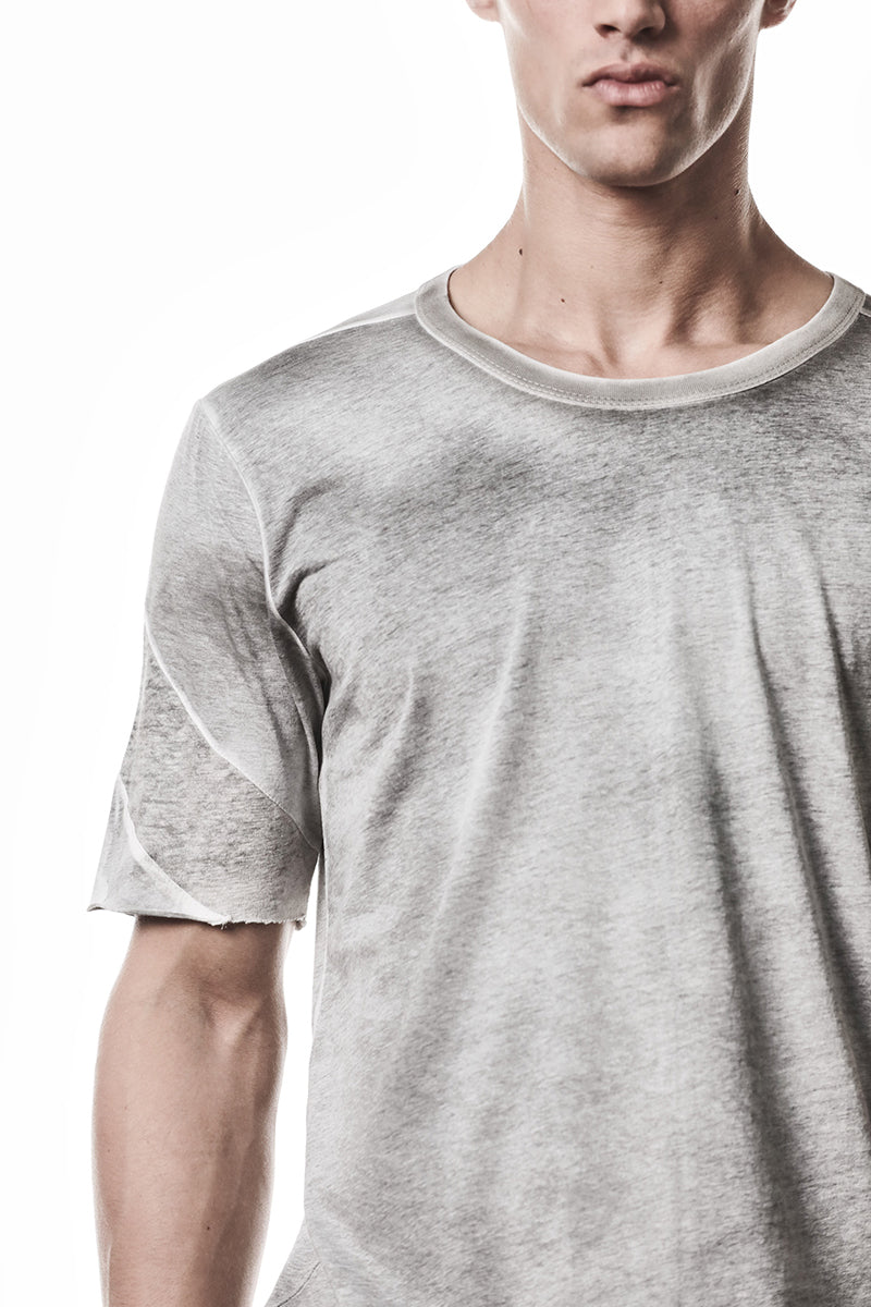 SPRAYED GREY BACK LINEN INSERTS TEE