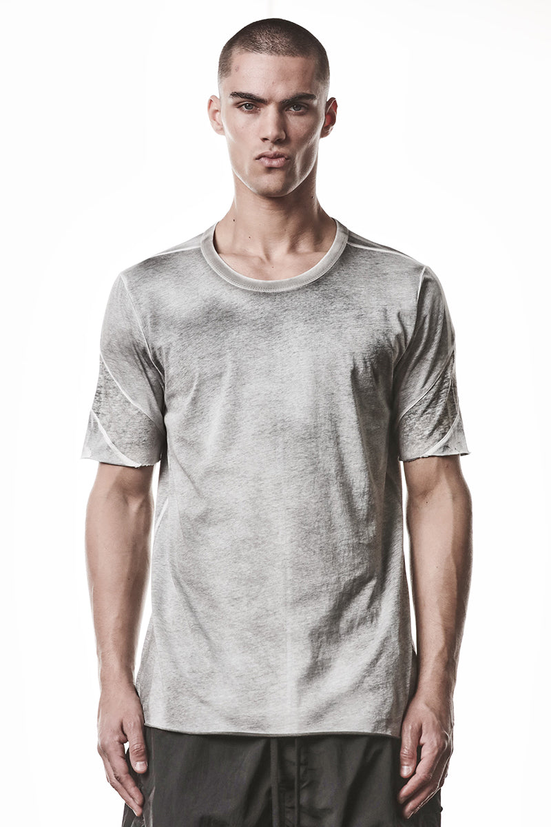 SPRAYED GREY BACK LINEN INSERTS TEE