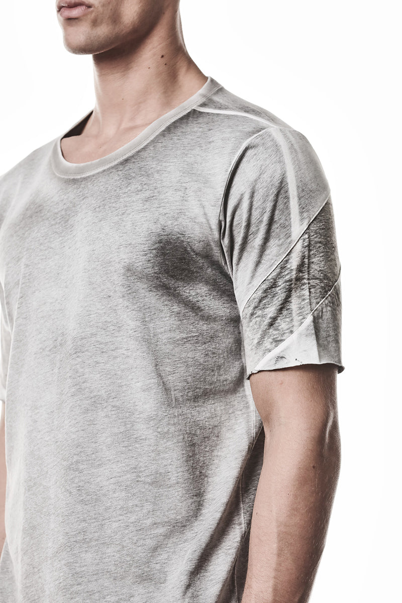 SPRAYED GREY BACK LINEN INSERTS TEE