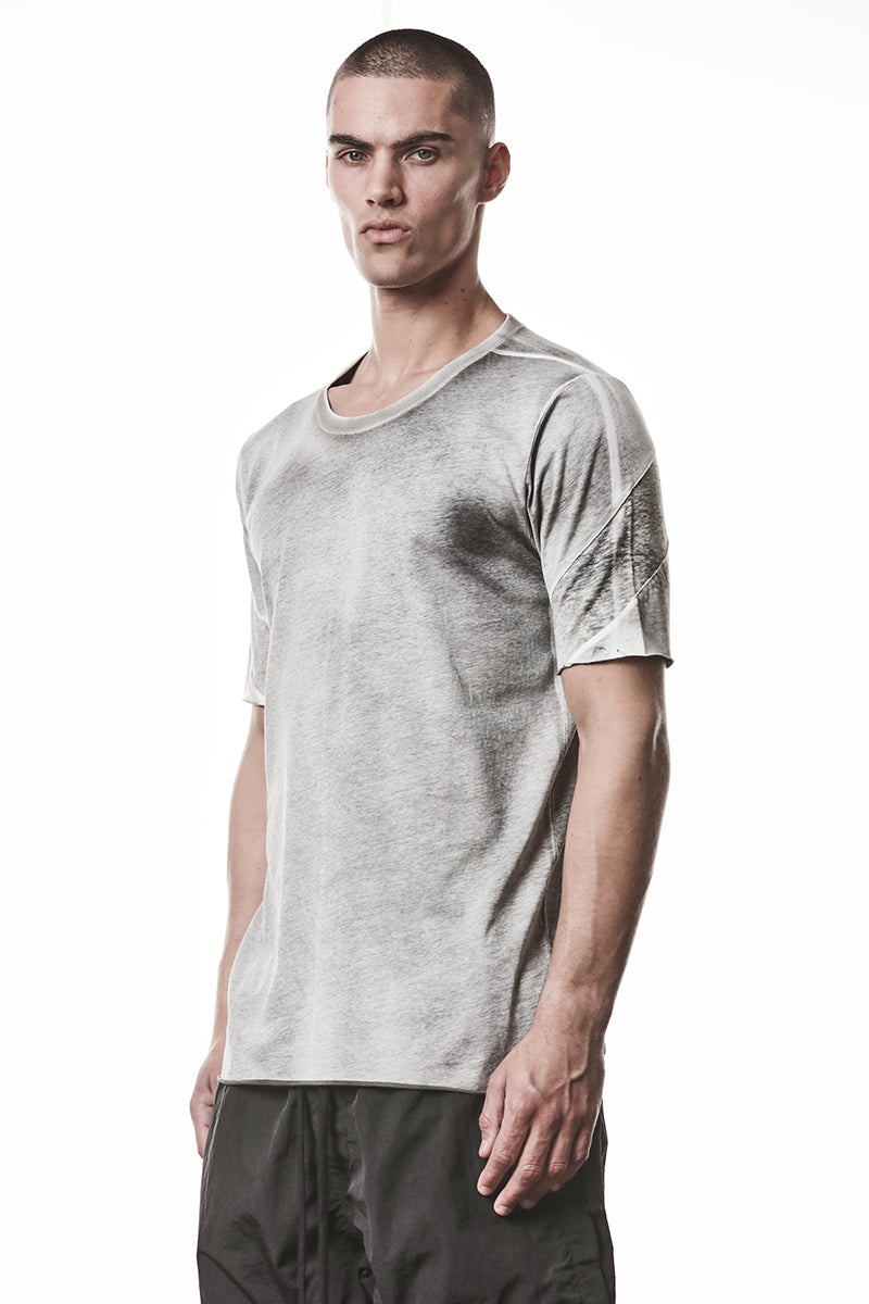 SPRAYED GREY BACK LINEN INSERTS TEE
