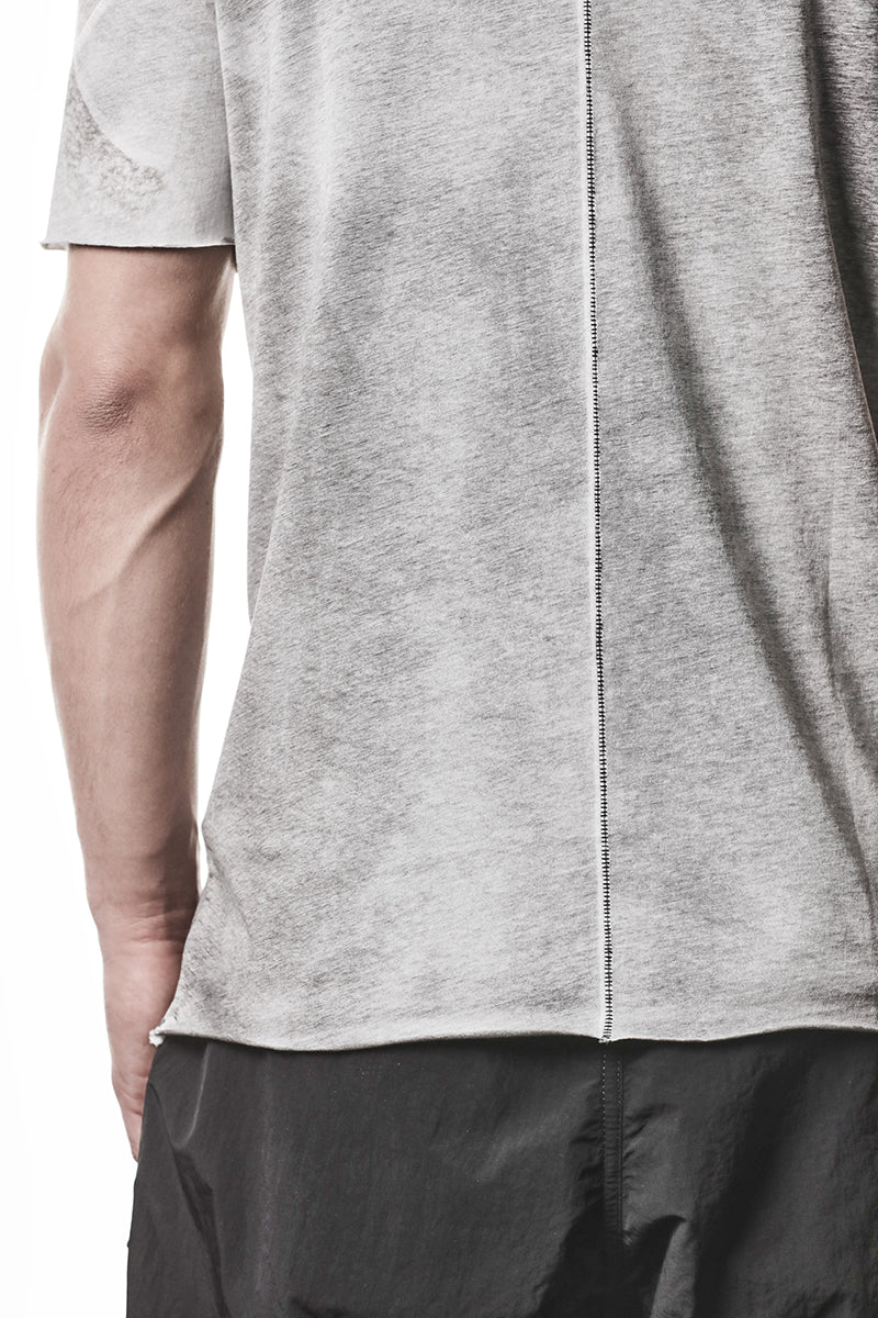 SPRAYED GREY BACK LINEN INSERTS TEE