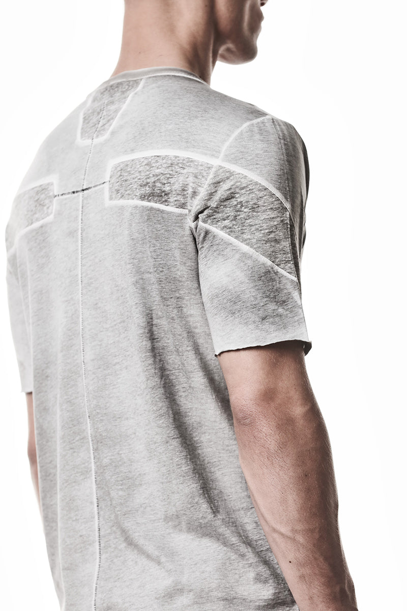 SPRAYED GREY BACK LINEN INSERTS TEE