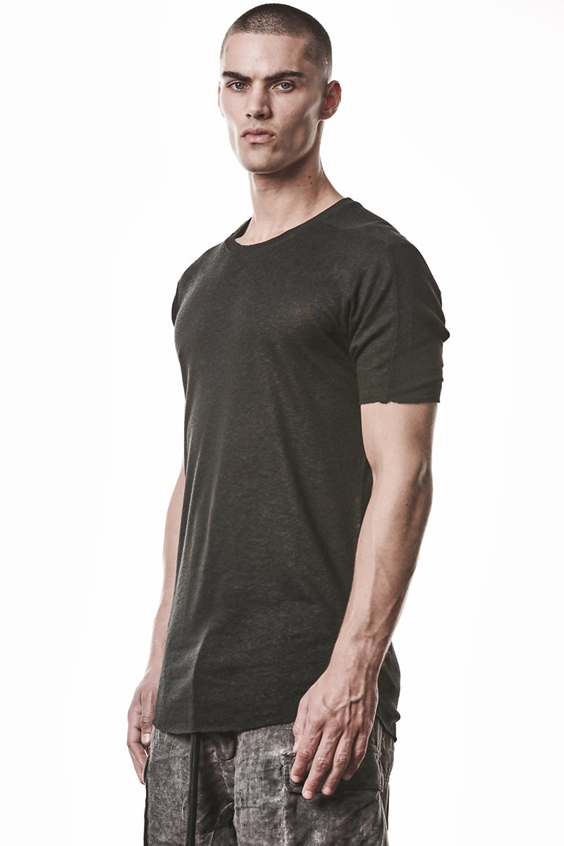 BLACK LINEN TEE