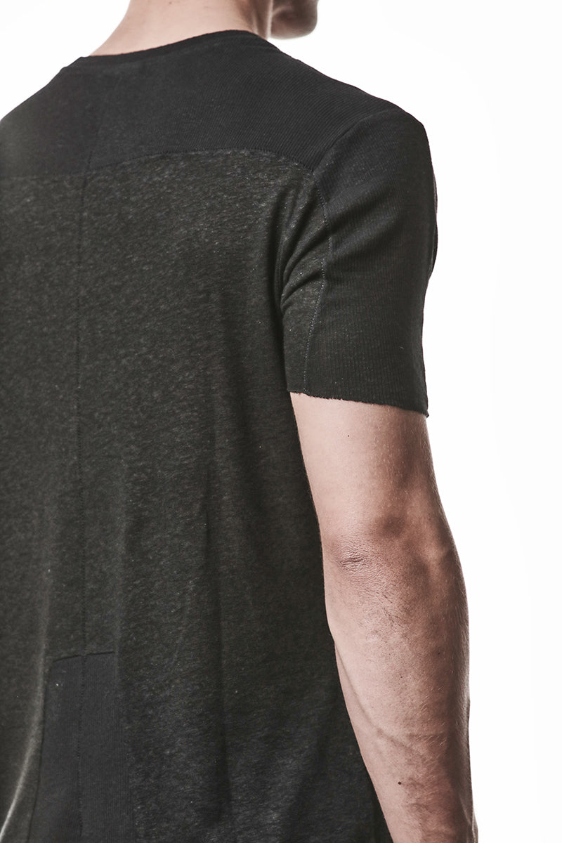 BLACK LINEN TEE