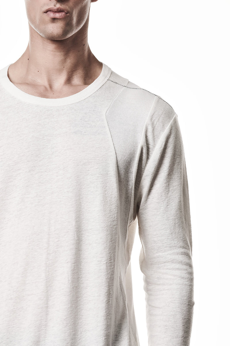 OFF WHITE LINEN BLEND LONG SLEEVES TOP