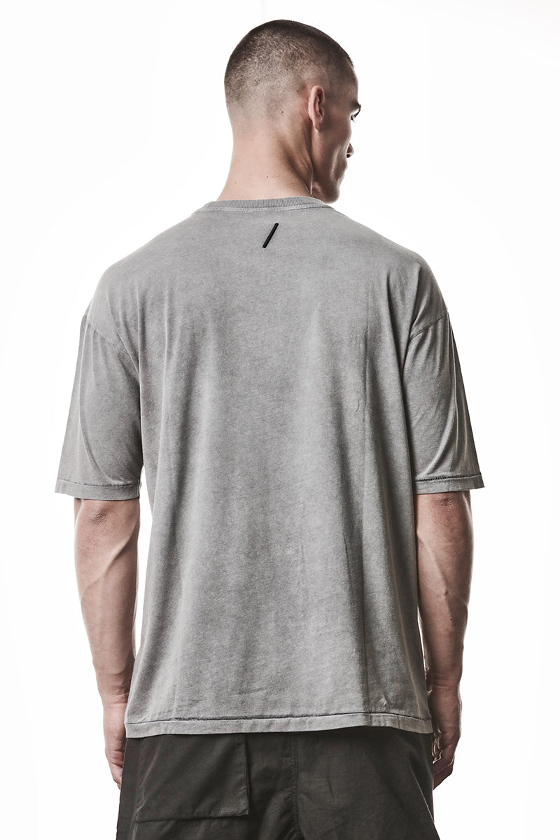 DARK USED GREY REFLECTIVE PRINT TOP