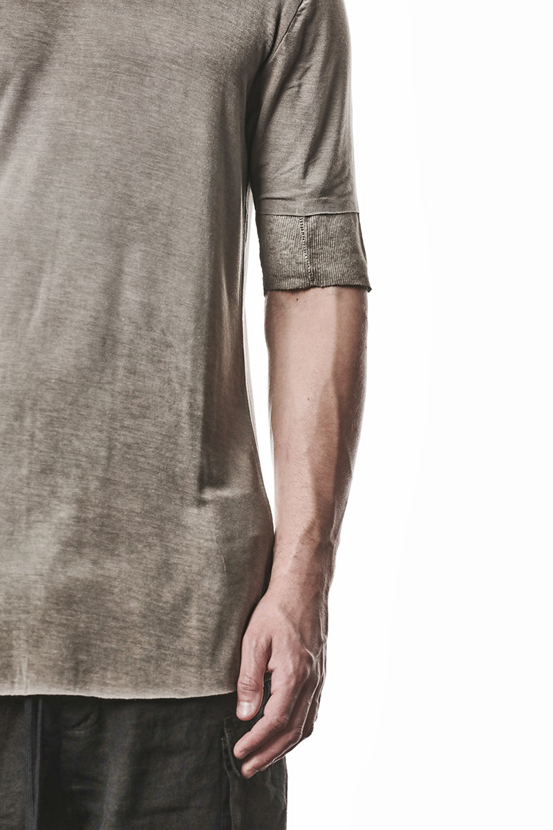 COLD DYED OLIVE TWO LAYER LOOK TEE