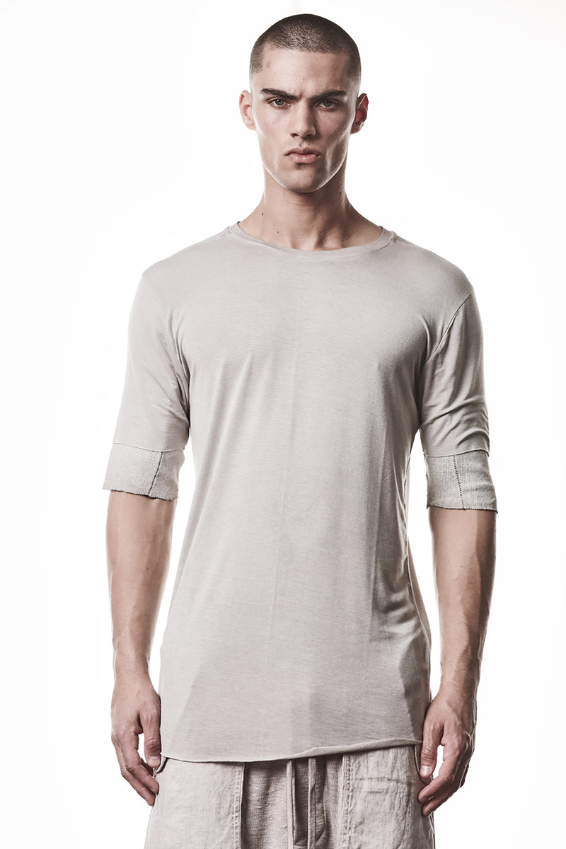 COLD DYED STONE TWO LAYER LOOK TEE