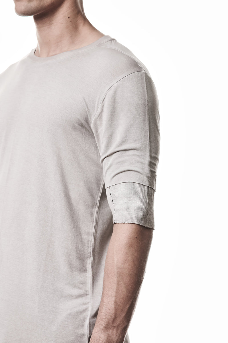 COLD DYED STONE TWO LAYER LOOK TEE
