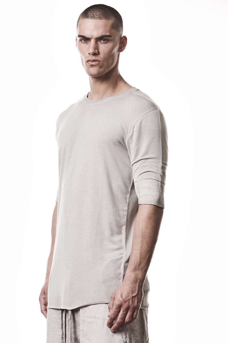 COLD DYED STONE TWO LAYER LOOK TEE
