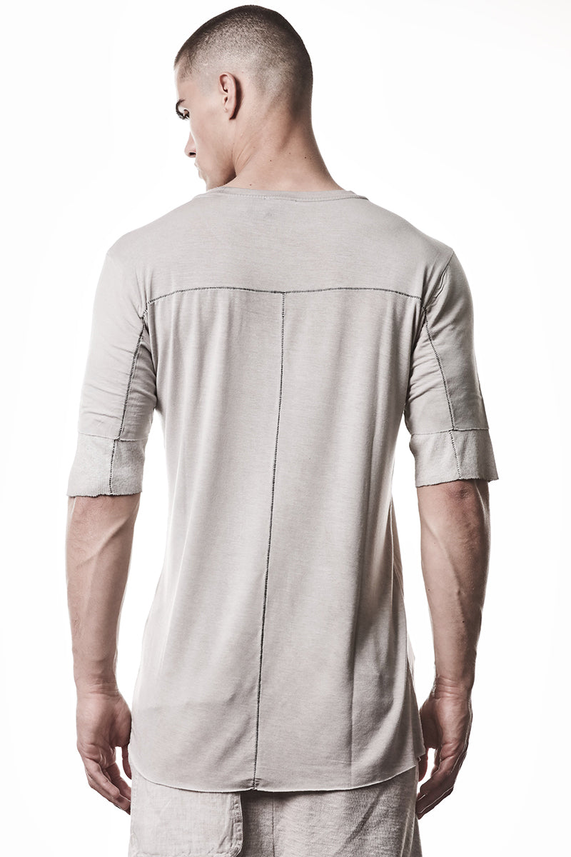 COLD DYED STONE TWO LAYER LOOK TEE