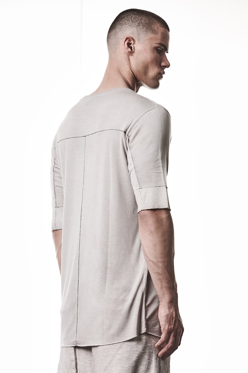 COLD DYED STONE TWO LAYER LOOK TEE