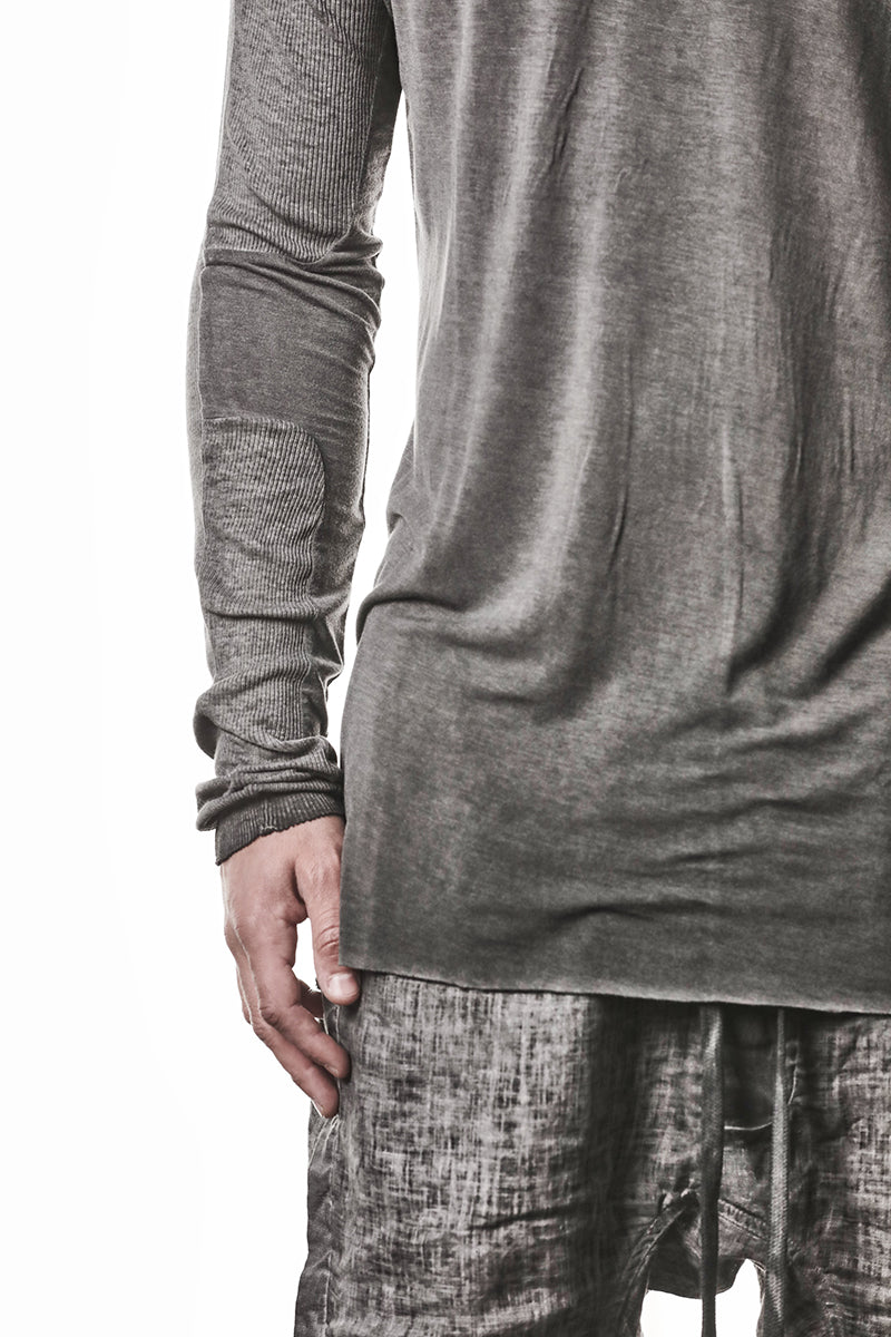 COLD DYED GREY SOFT MODAL LONG SLEEVES TOP