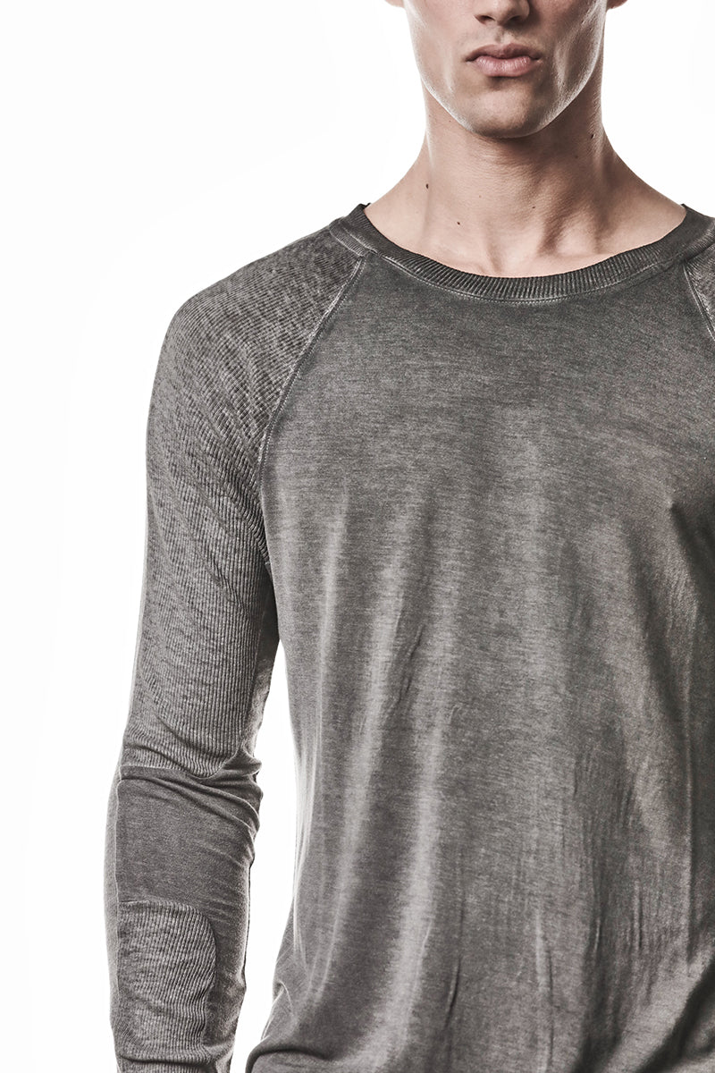 COLD DYED GREY SOFT MODAL LONG SLEEVES TOP