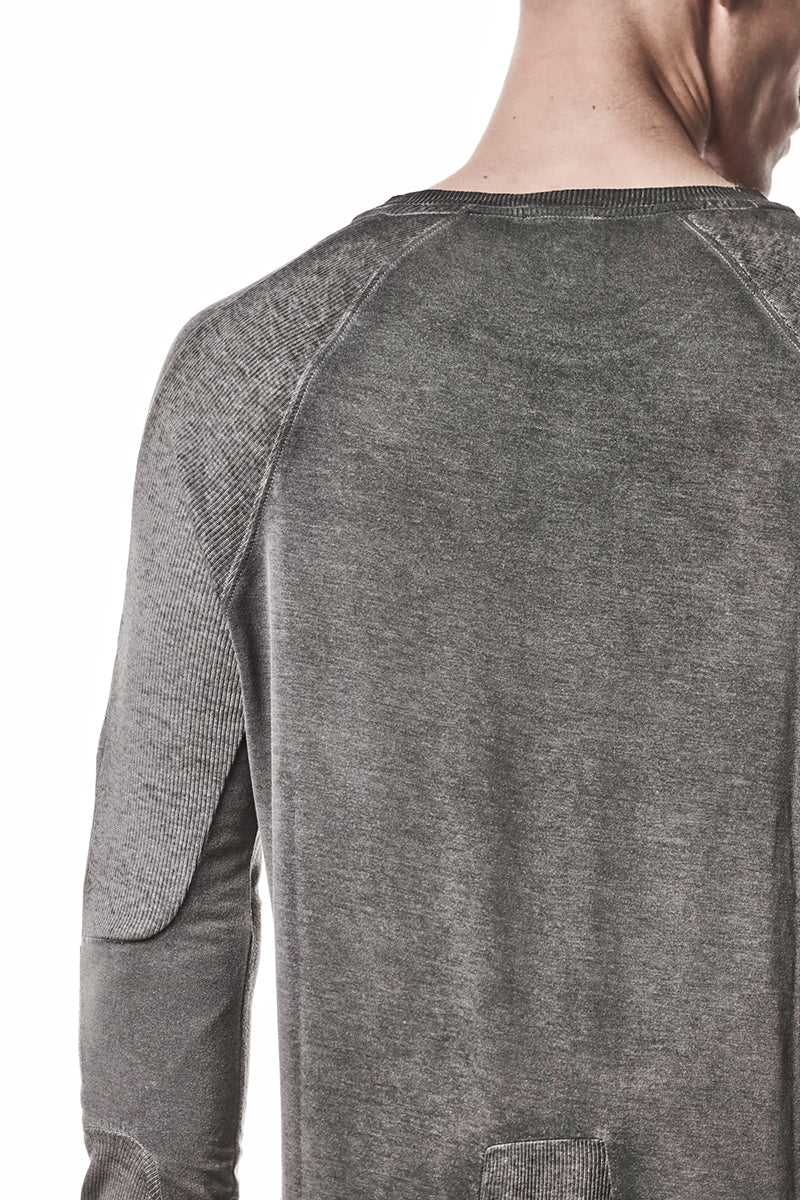 COLD DYED GREY SOFT MODAL LONG SLEEVES TOP