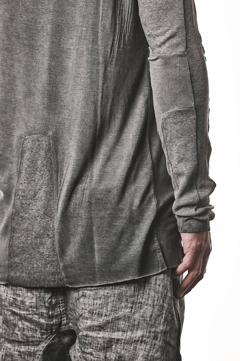 COLD DYED GREY SOFT MODAL LONG SLEEVES TOP