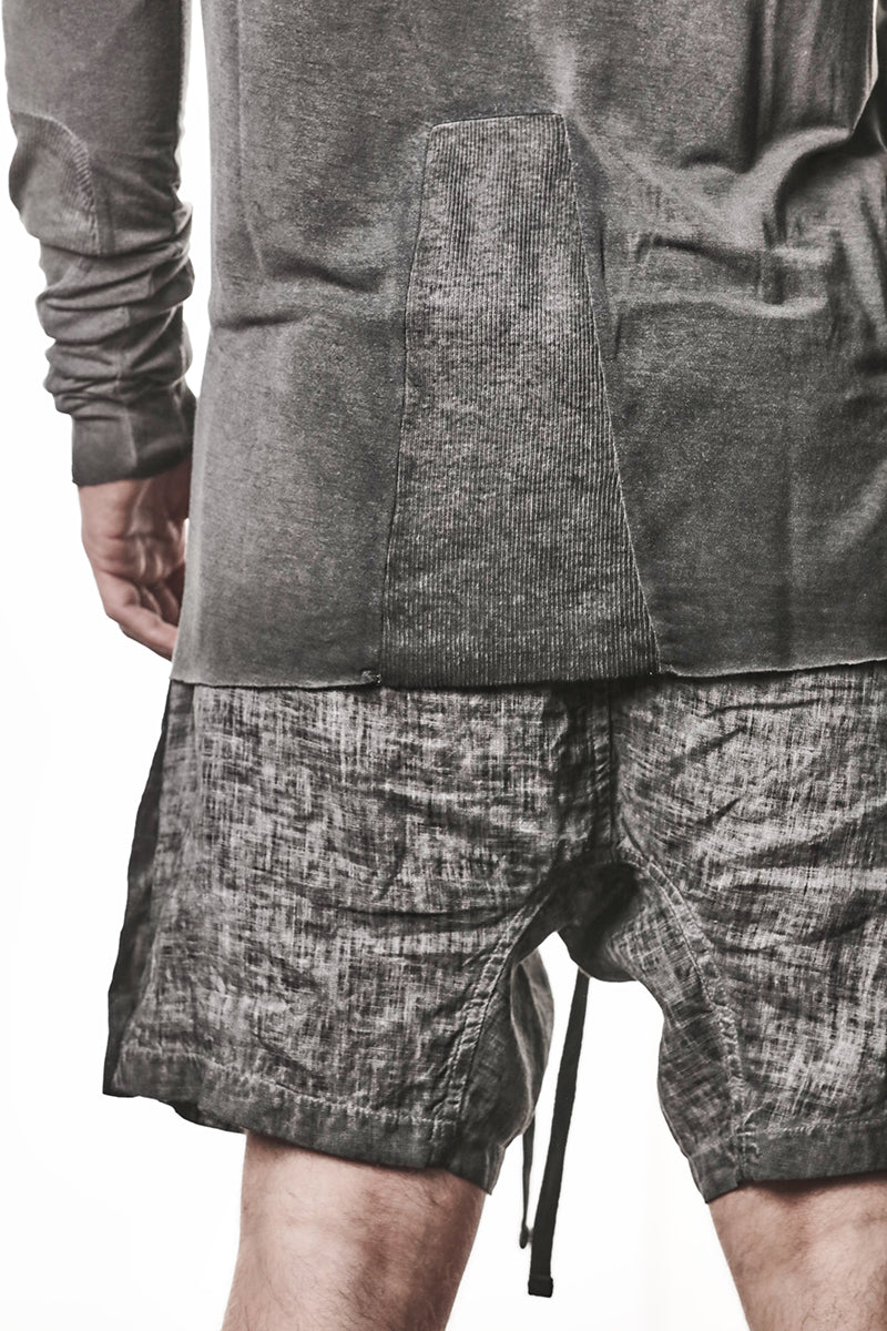 COLD DYED GREY SOFT MODAL LONG SLEEVES TOP