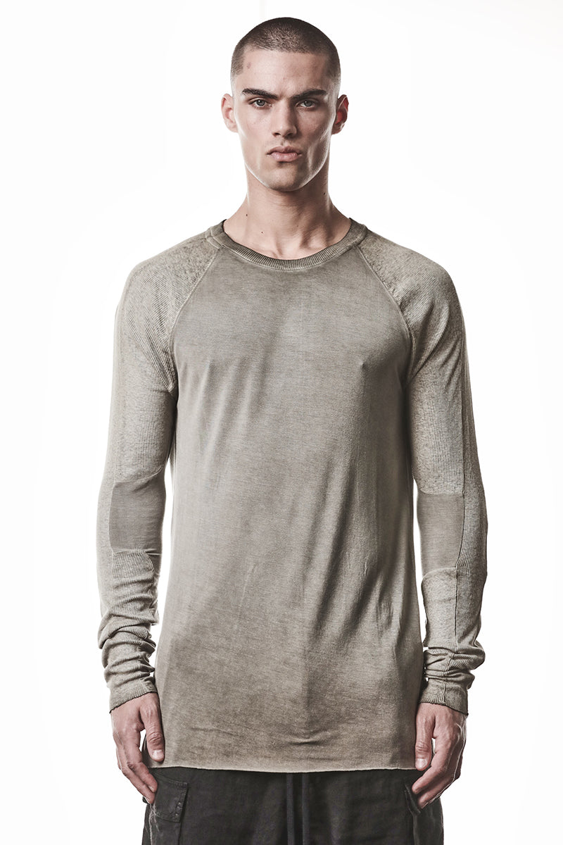 COLD DYED OLIVE SOFT MODAL LONG SLEEVES TOP