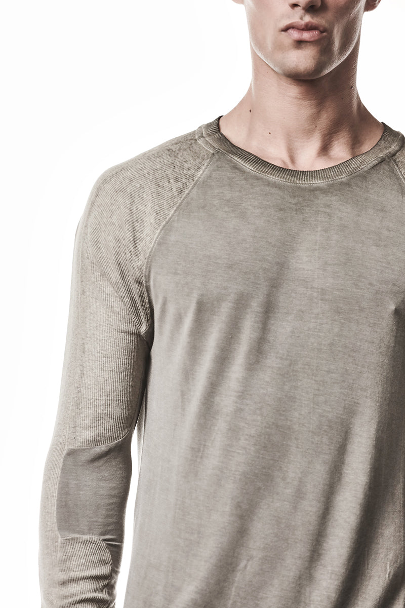 COLD DYED OLIVE SOFT MODAL LONG SLEEVES TOP