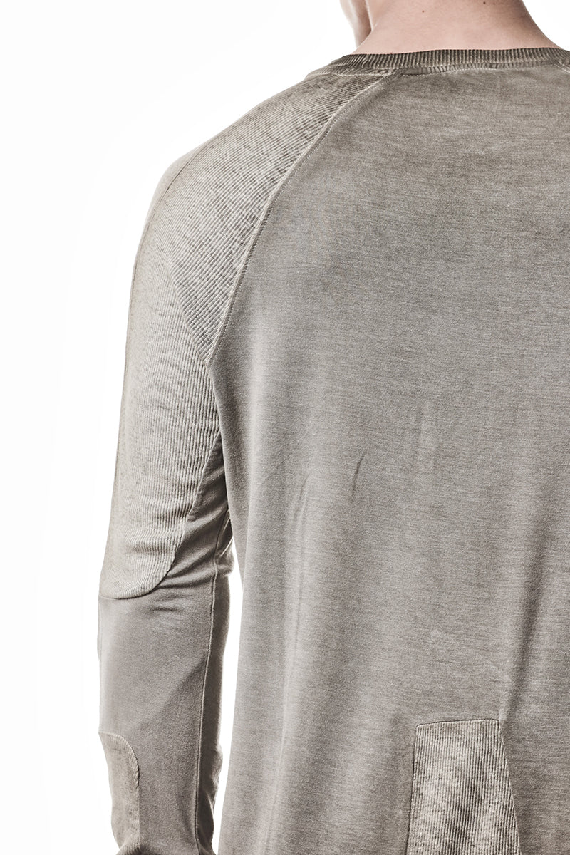 COLD DYED OLIVE SOFT MODAL LONG SLEEVES TOP