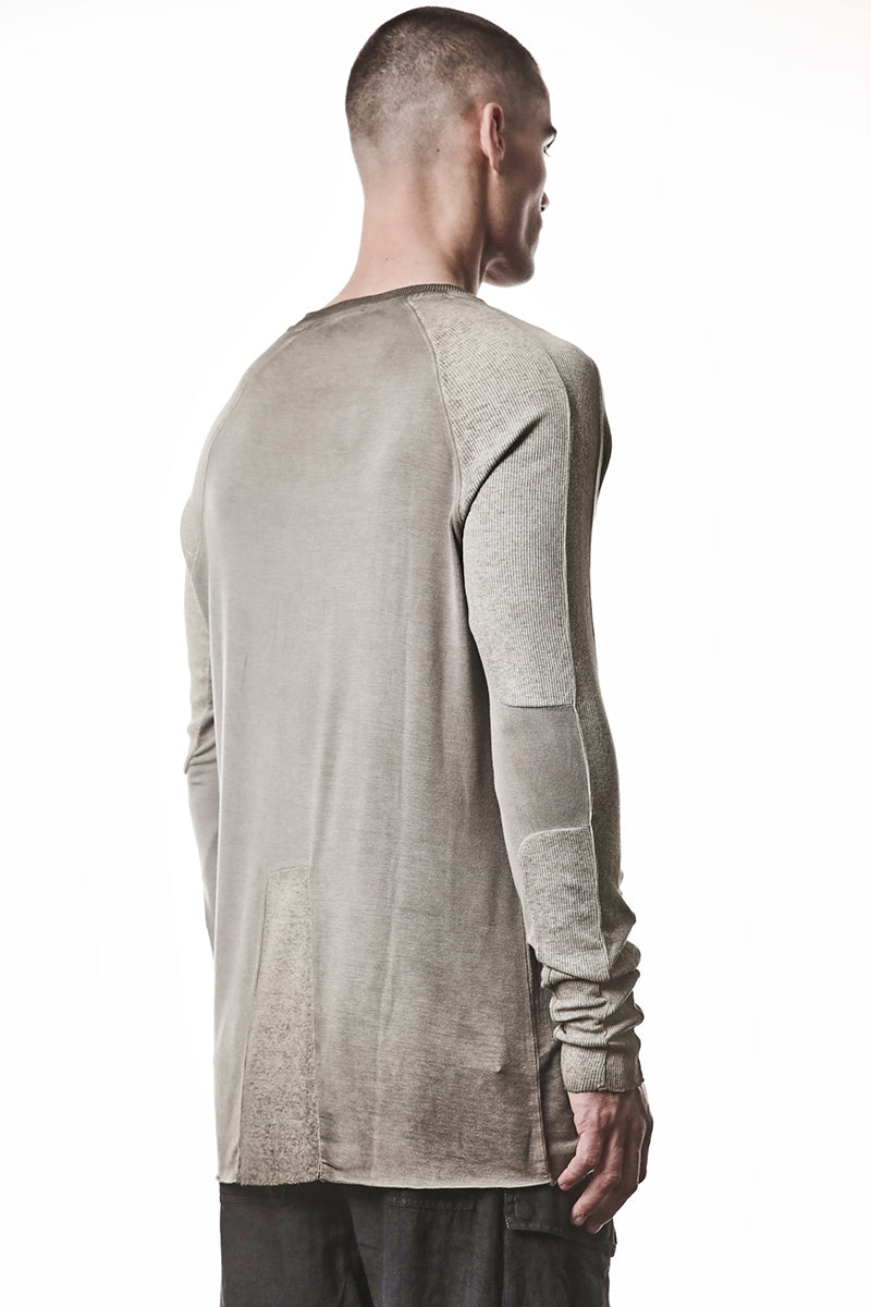COLD DYED OLIVE SOFT MODAL LONG SLEEVES TOP