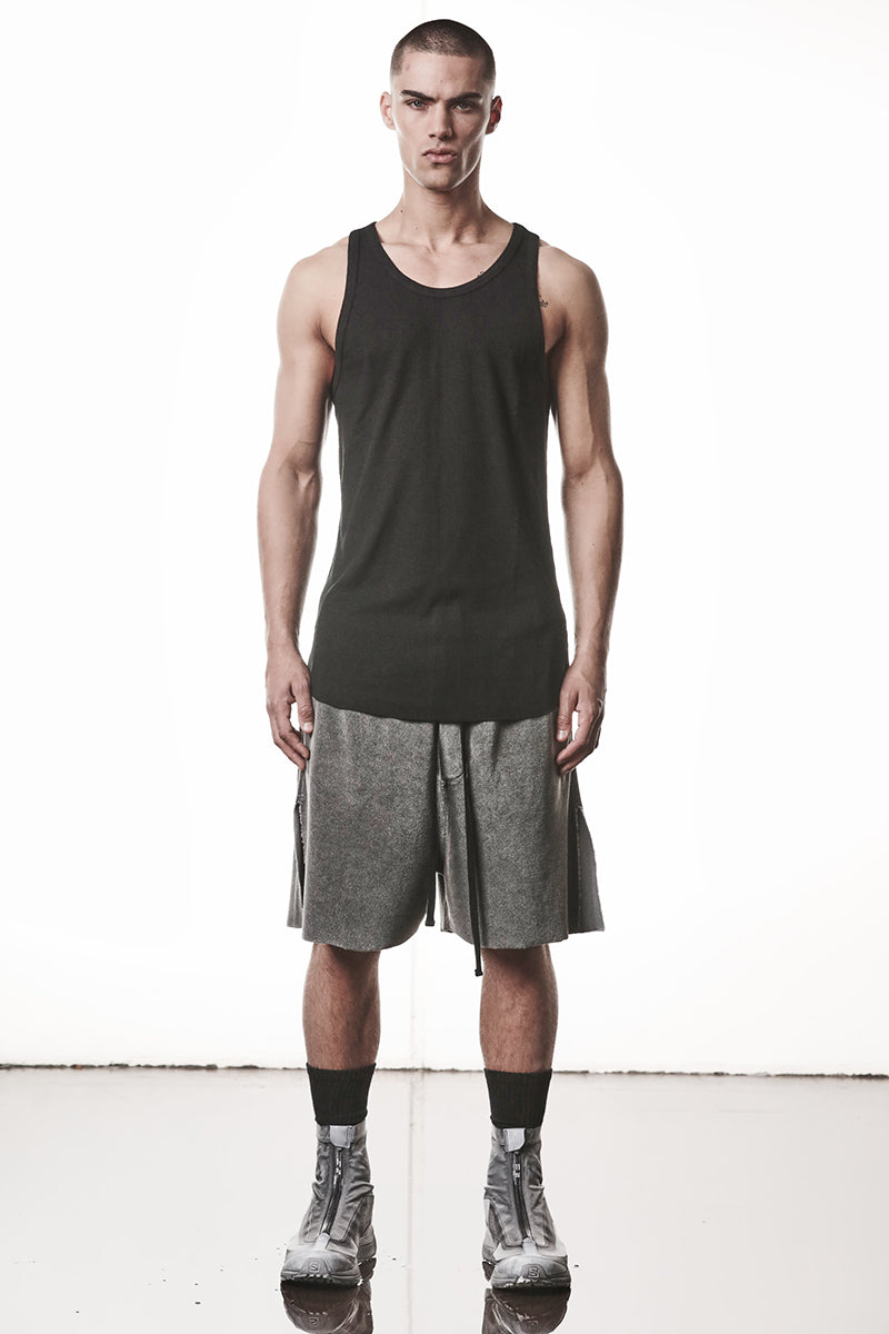 BLACK LIGHT RIB JERSEY TANK TOP