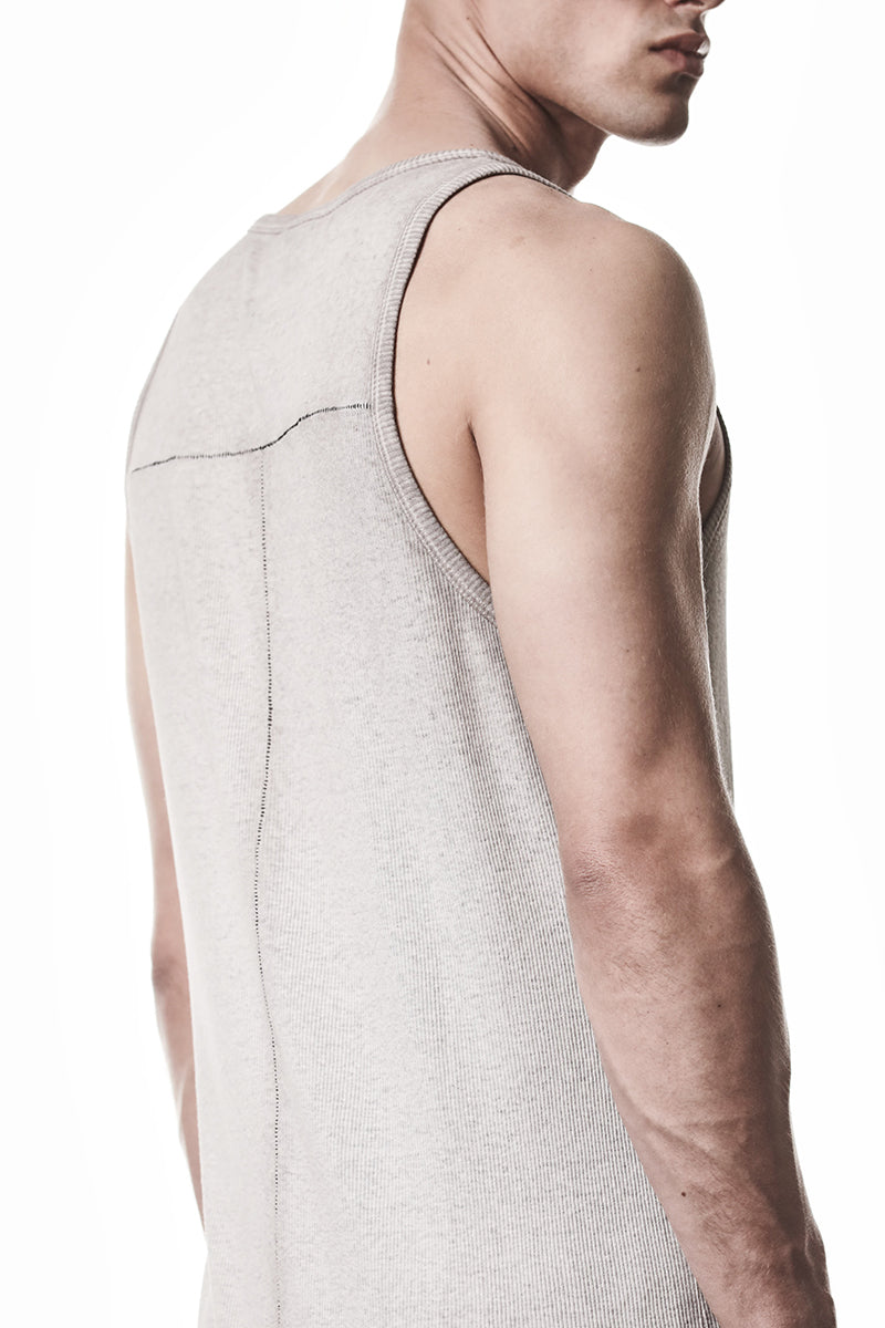 COLD DYE STONE LIGHT RIB JERSEY TANK TOP