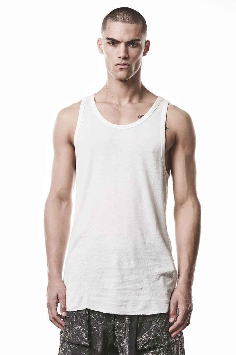 OFF WHITE LIGHT RIB JERSEY TANK TOP