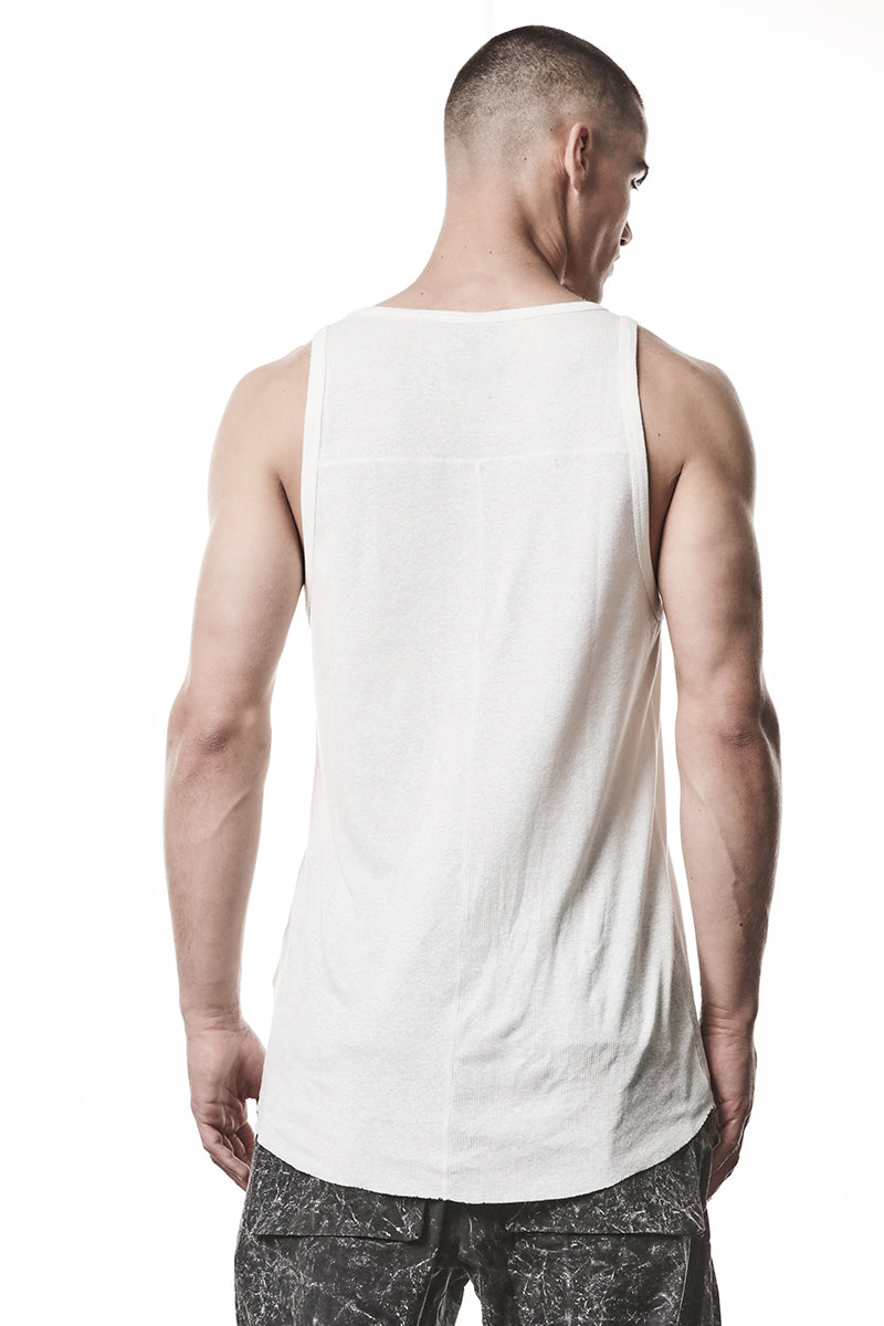 OFF WHITE LIGHT RIB JERSEY TANK TOP