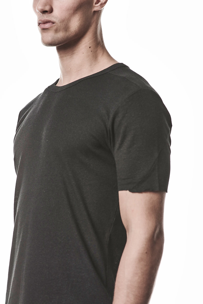BLACK LIGHT RIB JERSEY TEE