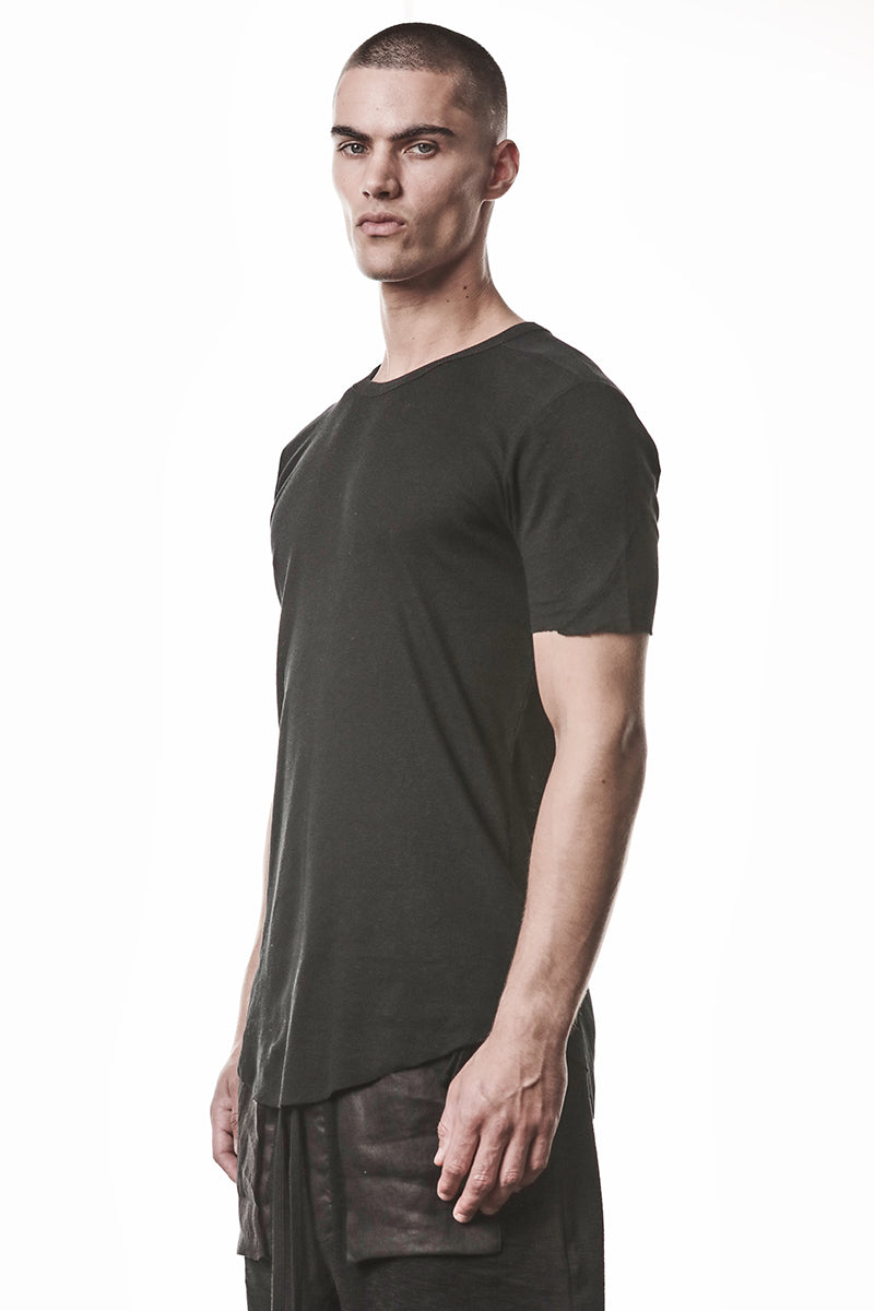 BLACK LIGHT RIB JERSEY TEE