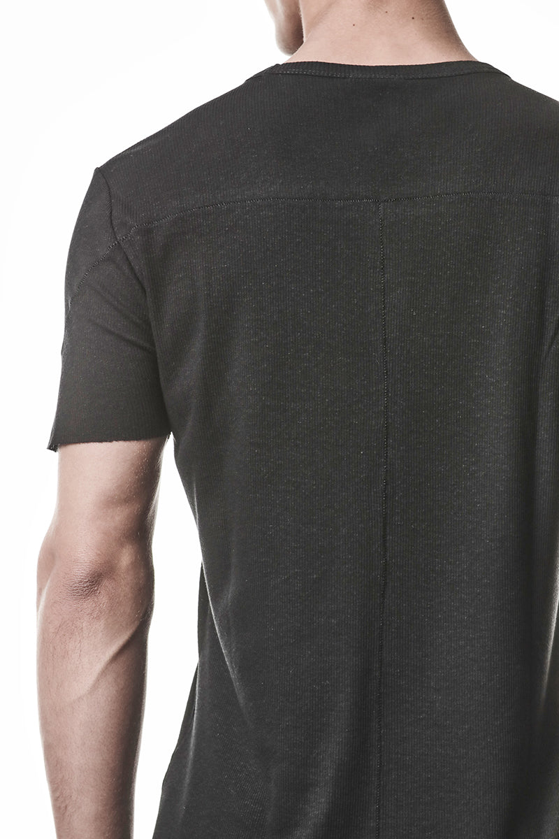 BLACK LIGHT RIB JERSEY TEE