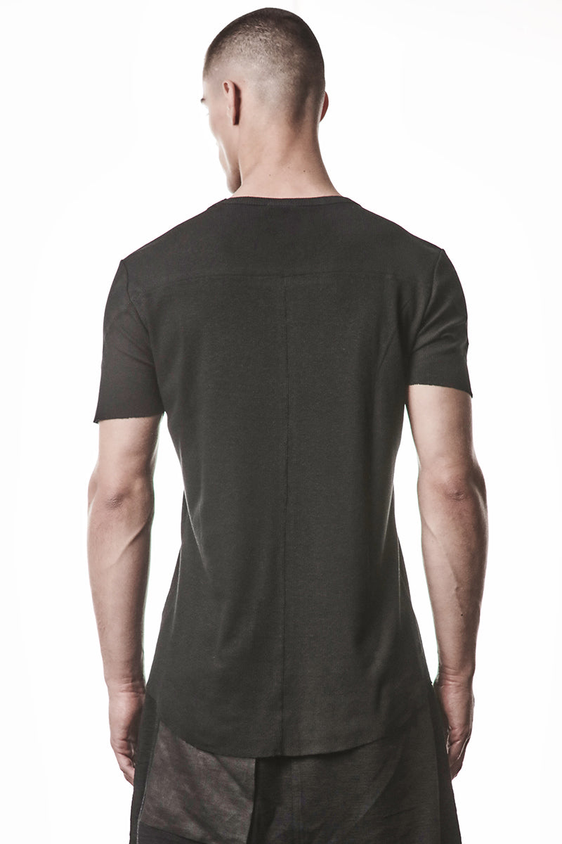 BLACK LIGHT RIB JERSEY TEE