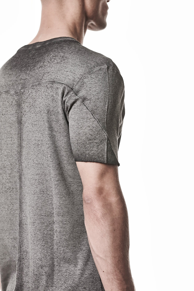 COLD DYE GREY LIGHT RIB JERSEY TEE