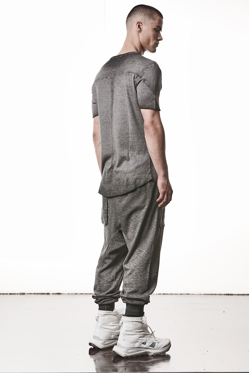 COLD DYE GREY LIGHT RIB JERSEY TEE