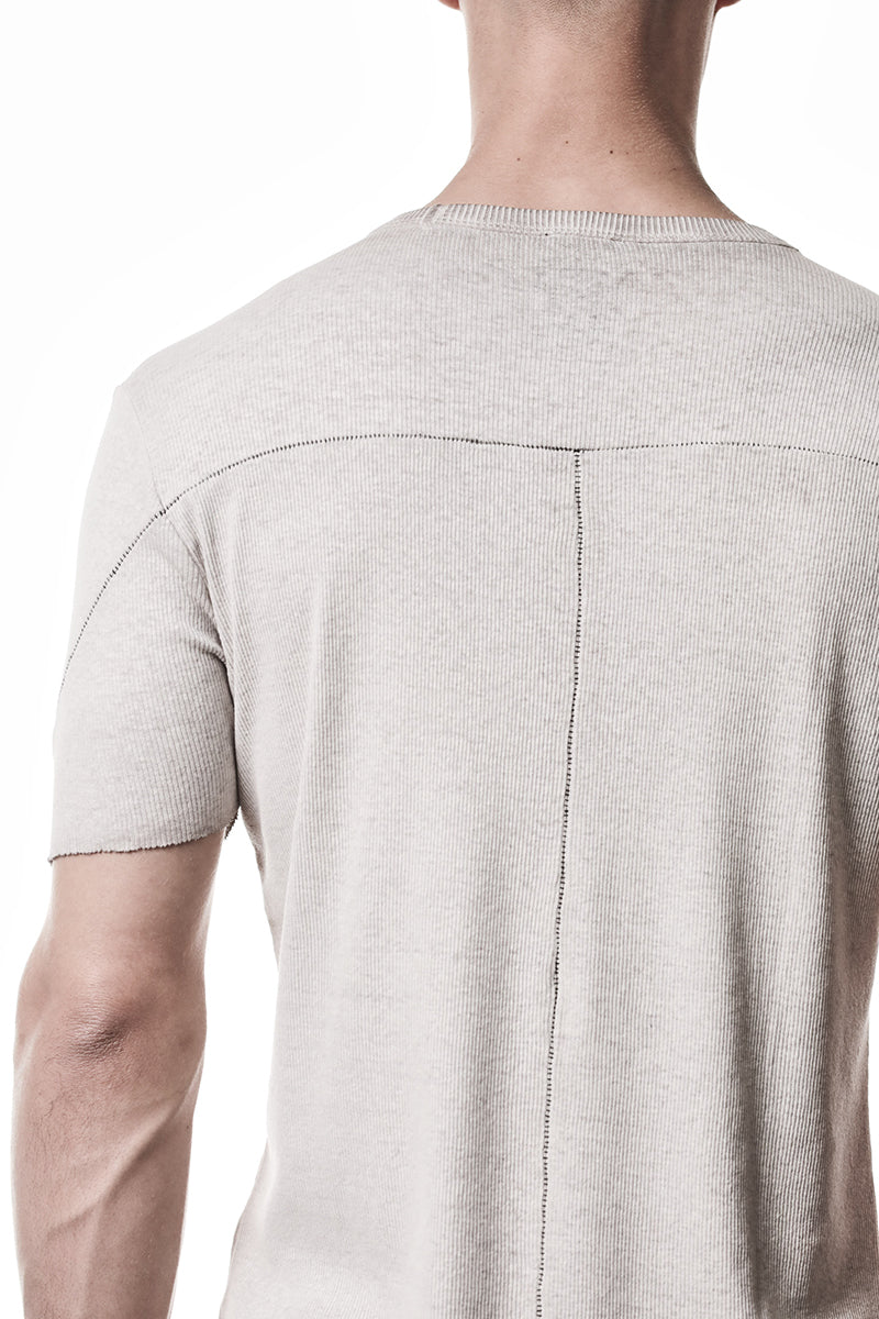 COLD DYED STONE LIGHT RIB JERSEY TEE