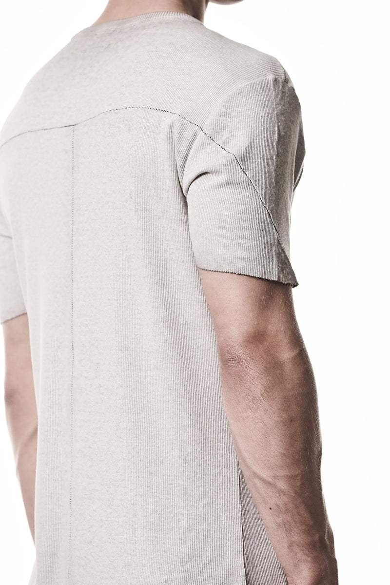 COLD DYED STONE LIGHT RIB JERSEY TEE