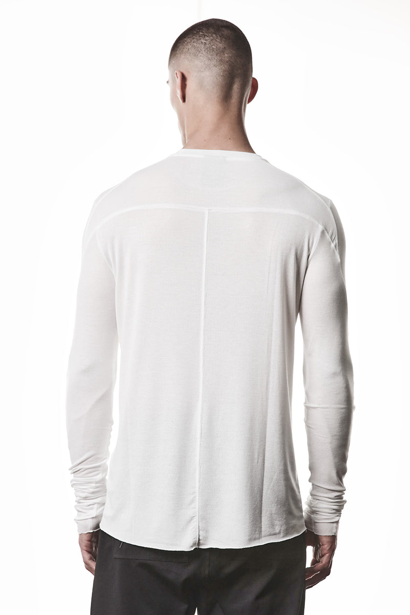 OFF WHITE ULTRA LIGHT VISCOSE LONG SLEEVES TOP