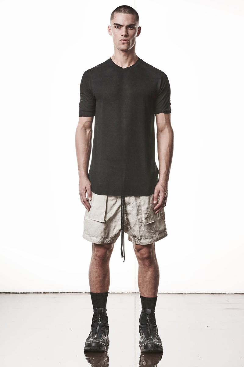 BLACK ULTRA LIGHT VISCOSE TEE