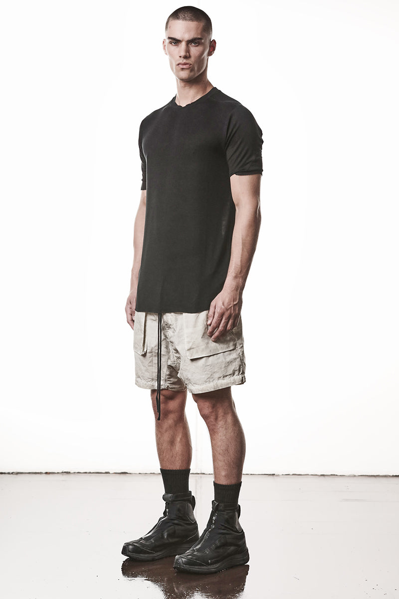 BLACK ULTRA LIGHT VISCOSE TEE