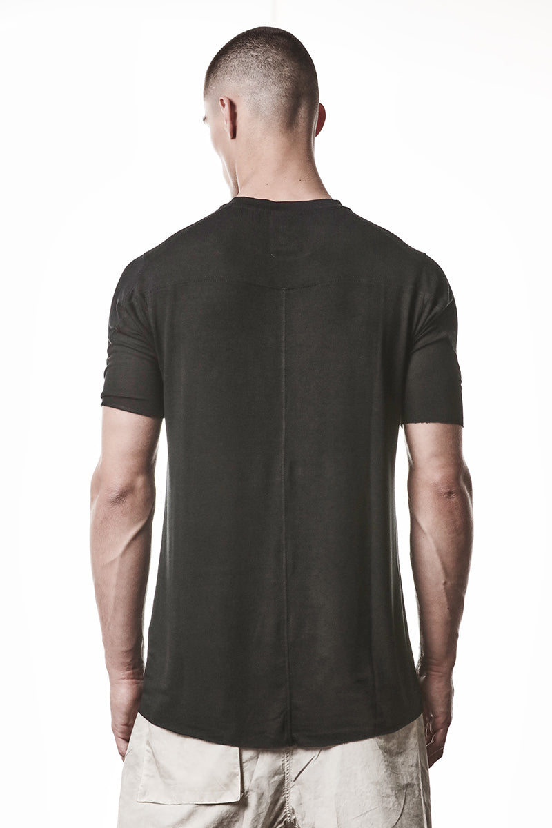 BLACK ULTRA LIGHT VISCOSE TEE
