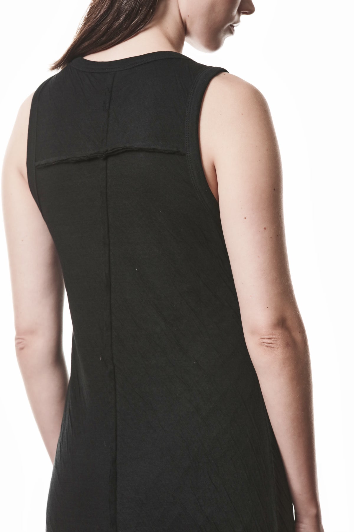 CRASHED BONDED COTTON DRESS