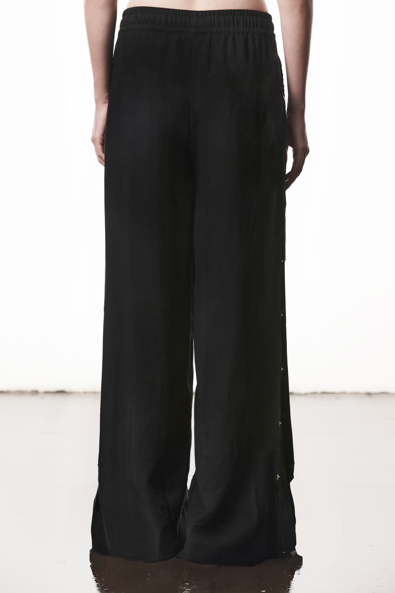 WIDE-LEG RAYON TROUSERS