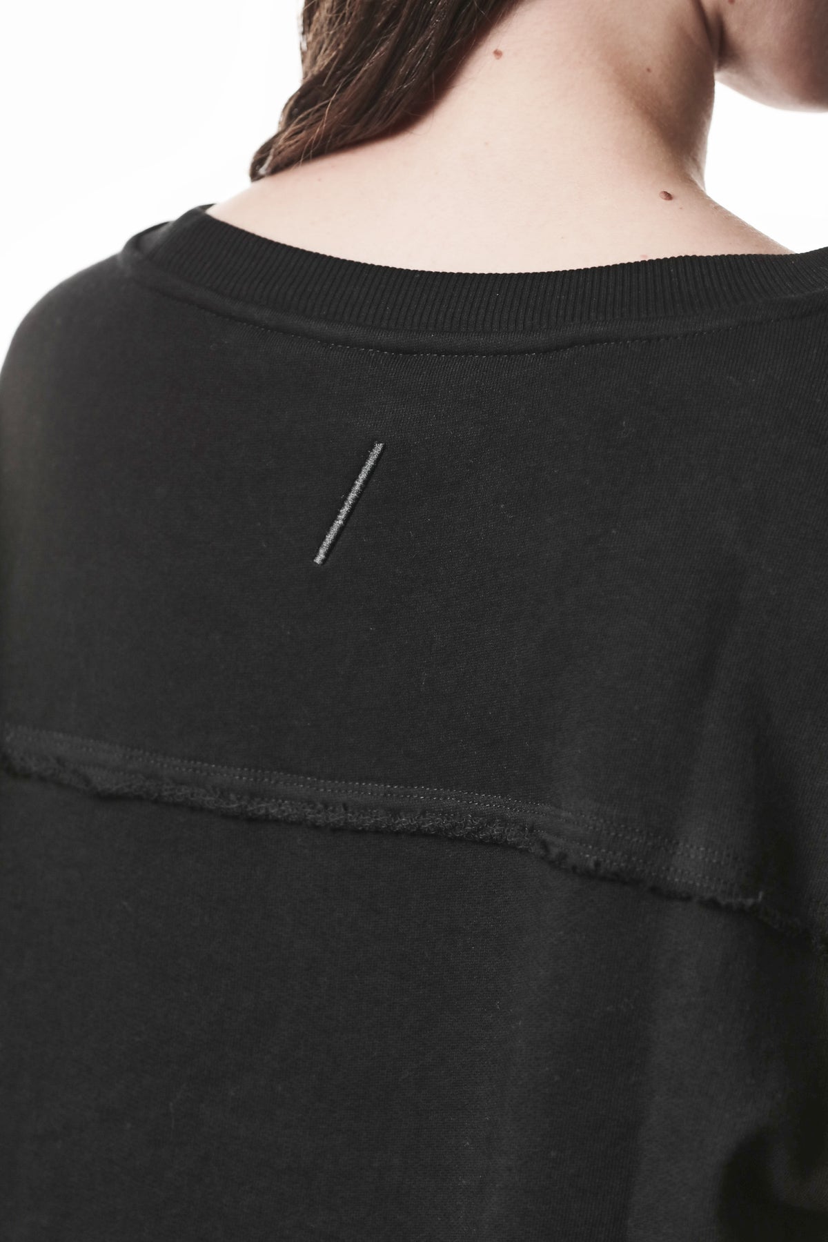 BLACK OVER CREW NECK SWEATSHIRT